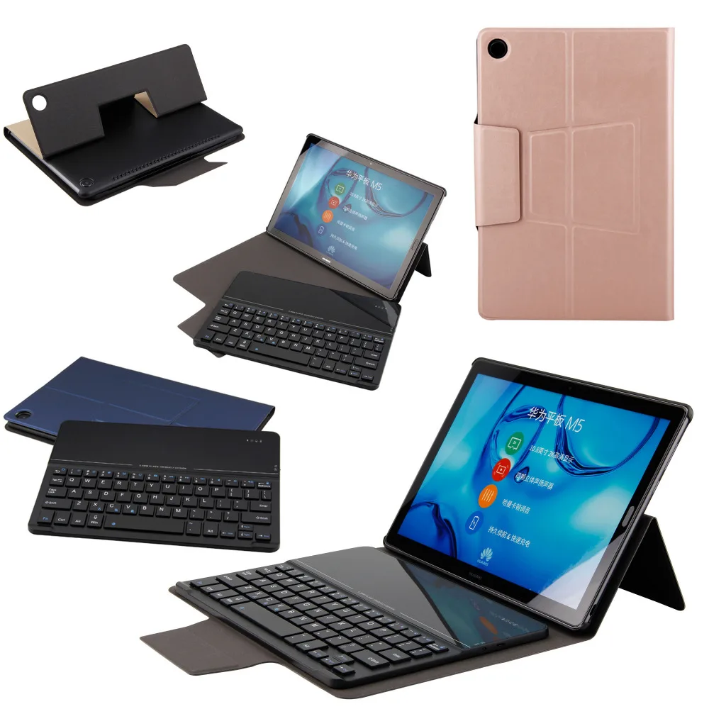 

Ultra Slim Wireless Bluetooth Keyboard Case Stand Leather Smart Sleep Funda Cover For Huawei MediaPad M5 10.8 CMR-W09 CMR-AL09