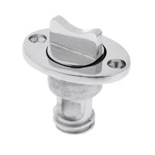 Овальная дренажная пробка 1 дюйм из нержавеющей стали, запчасти для лодок, аксессуары для морских лодок, яхты, каяк, каноэ, серебро