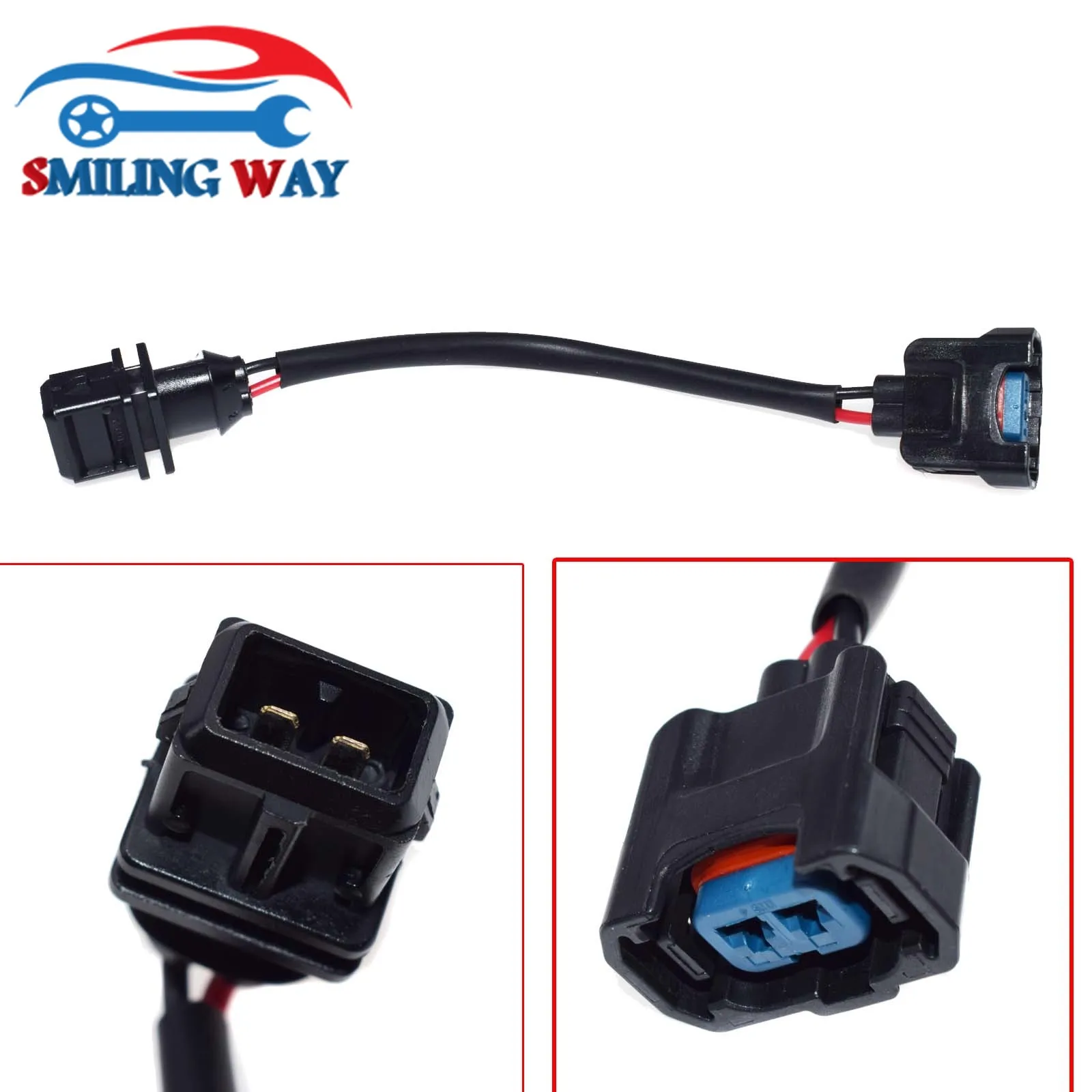 

SMILING WAY# OBD1 TO OBD2 Fuel Injector Conversion Jumper Connector Wire Harness Wiring Pigtail Plug For Honda Acura