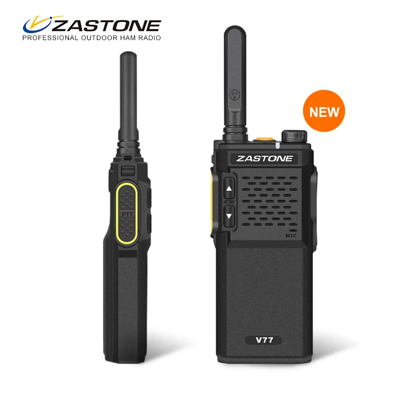 Zastone ZT-V77 Mini Portable Walkie Talkie UHF 400-470MHz 1500mAh Battery HF Transceiver Communicator Handheld Two-Way Ham Radio