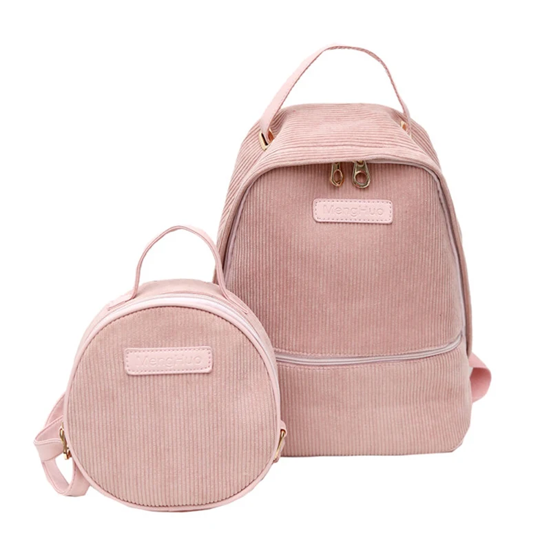 Fashion Women 2018 Cute Backpack For Teenagers Children BackPack Set 2pcs Backpack Shoulder Bag Girls Backpacks Feminine Packbag