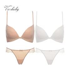 Varsbaby/сексуальные кружевные Удобные однотонные хлопковые комплекты с бюстгальтером без косточек, 2 комплекта/партия