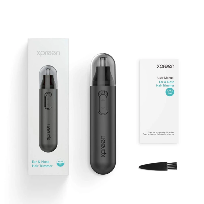 

Xpreen Nose Trimmer Nose Hair Trimmer High-Speed Rotating Waterproof ABS Hair Trimmer For Men