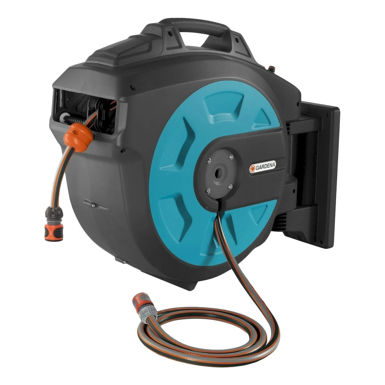 Coil поливочным hose GARDENA 08024-20.000.00 (frost protection, automatic winding hose anti-theft, kinklight 08024