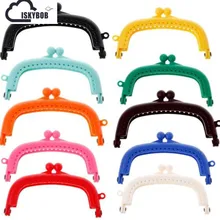 1Pc Candy Color Resin Coin Purse Bag Arc Frame Kiss Clasp Lock Handbag 8.5cm