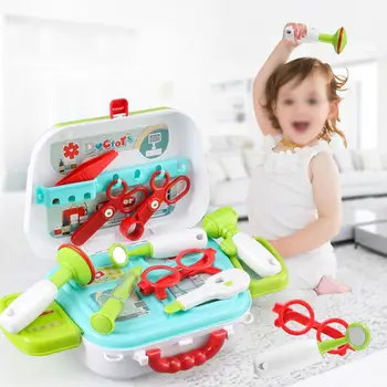 

15 Pieces/Set Children Pretend Play Doctor Nurse Toy Set Portable Suitcase Medical Kit Kids Educational Role Play Classic Toys