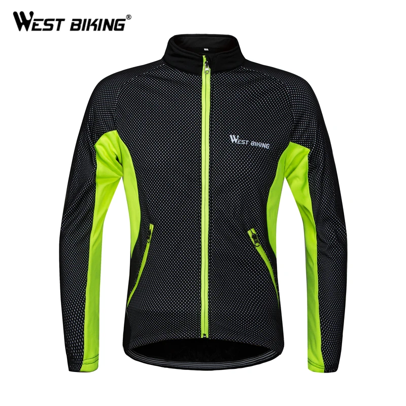

WEST BIKING Thermal Cycling Jacket Winter Warm Up Velvet Bicycle Jacket Windproof Waterproof Soft Shell Raincoat MTB Bike Jersey