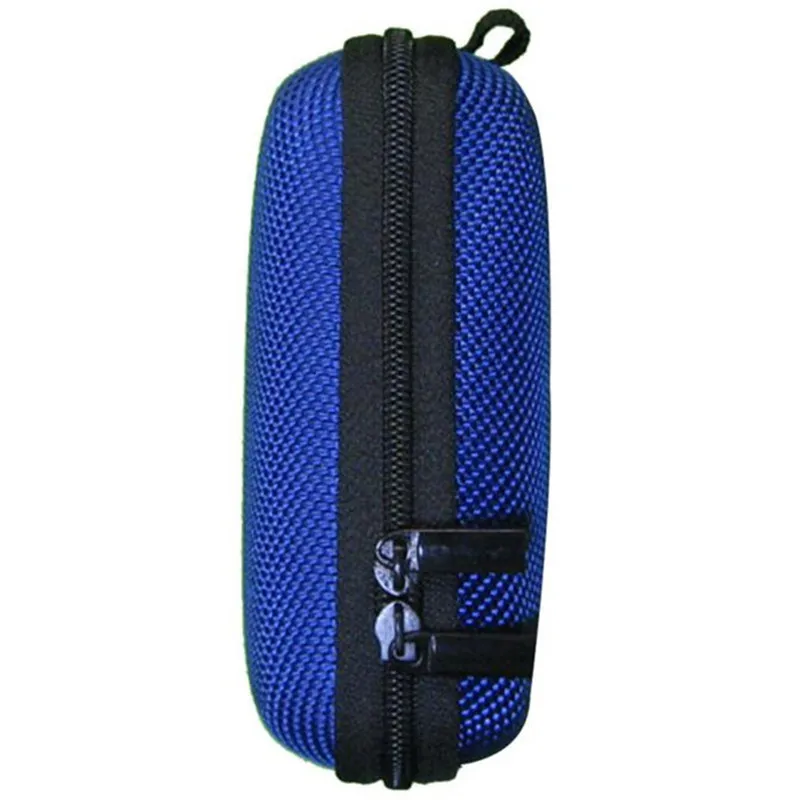 VOBERRY-синяя переносная сумка для наушников, длинный круглый жесткий чехол для хранения, сумка для наушников, наушников, SD, TF карт, опционально