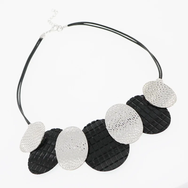 ZN модное ожерелье Харадзюку, кожаный шнур, винтажное плетение, ожерелье для женщин, ювелирное изделие, новинка, ювелирное изделие, подарок - Окраска металла: silver