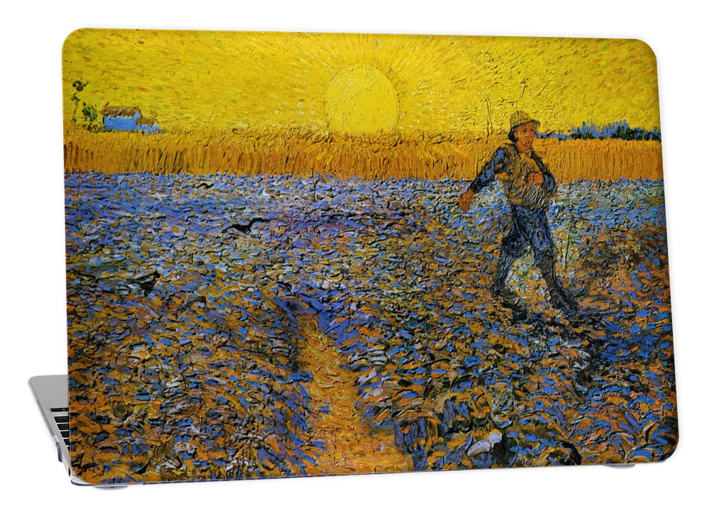 Sykiila Case For Macbook Air 11 13 Pro 12 13 15 Cover Oil Art Painting Shell A1706 A1707 A1708 Touch Bar Stars Custom Made Gogh