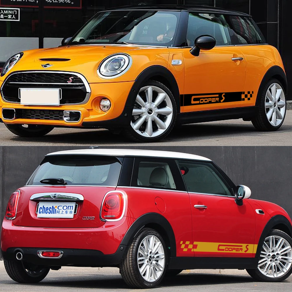 2 шт. автомобильные наклейки полоски для MINI Cooper S R50 R53 R55 R56 F56 F57 F60|Наклейки на