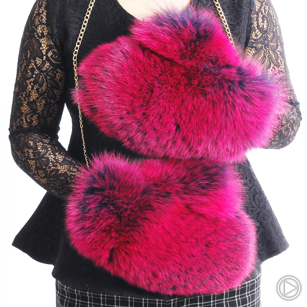 

Winter Warm Sheepskin Finger Gloves Women With Removable Straps Genuines Fox Fur Mittens Russian Leather Palm