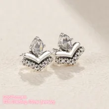 Весна стерлингового серебра 925 Классические пожелания серьги, прозрачный CZ европейский стиль бренд женские ювелирные изделия
