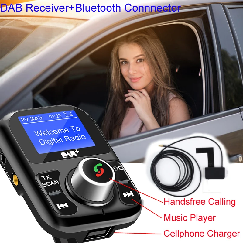 

DAB Car Radio Digital Rereiver DAB + Antenne in Car Voiture Auto Adaptor FM Receiver Module