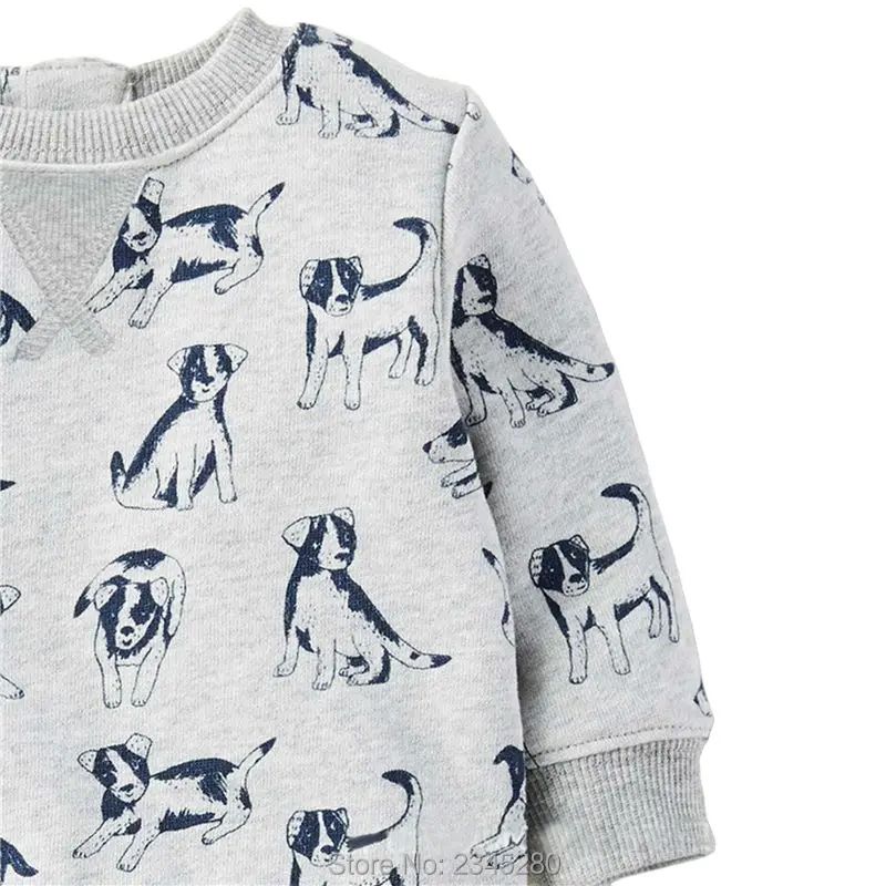 T Shirts For Baby Boys T-shirts Clothes Sweater Child Tops Long Sleeve Dog Print Children Tees Clothes Tops Clothing Bobo Choses04