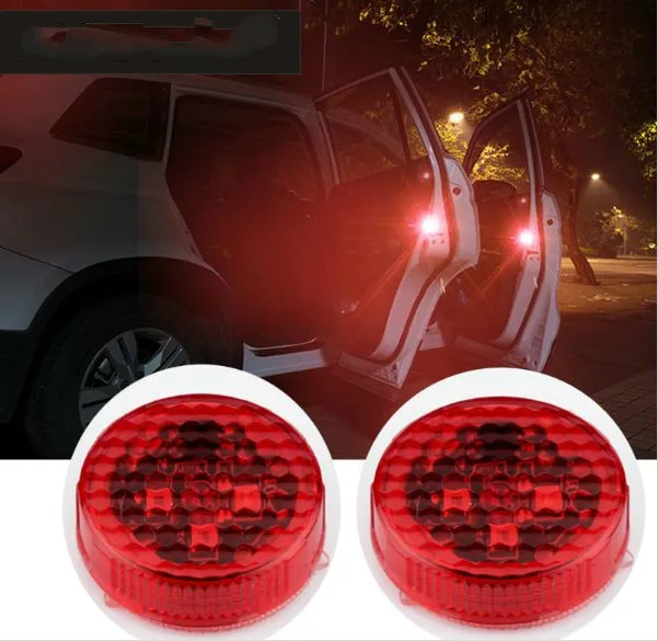 2 шт. открытия двери автомобиля мигающий светодиод Аварийные огни Strobe Light красный