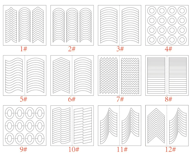 Форма-гид в форме микс голографическая Фолиевая Наклейка Советы Дизайн Французский маникюр Дизайн ногтей бахрома DIY салонный трафарет профессиональный