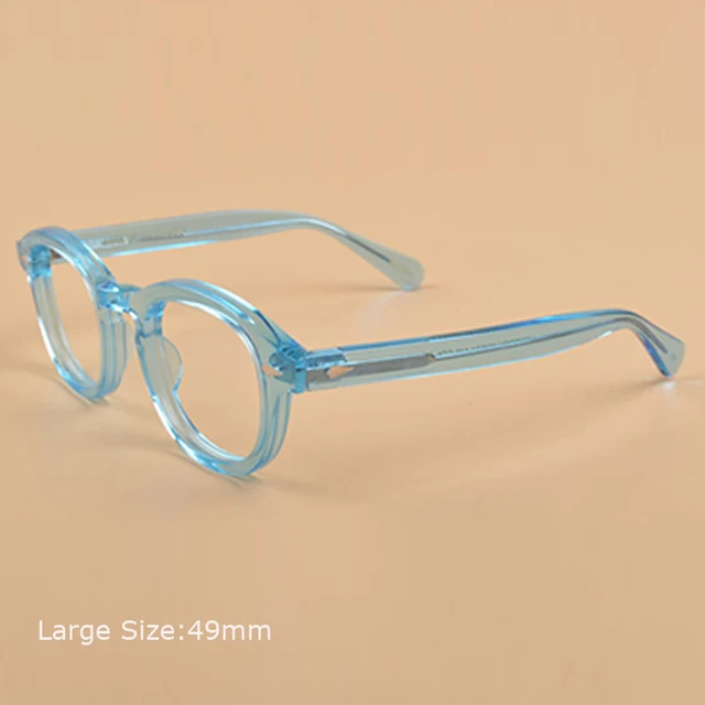 Johnny Depp Optical Spectacle Frame Eyeglasses Men Lemtosh Style With Case&Box Computer Clear Lens Eyeglasses Frame Male YQ550 C2 49mm