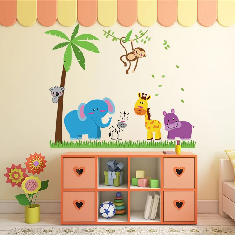 DIY Cartoon Animal Wall Sticker Tree Stickers Retro Poster Wallstickers for Kids Baby Rooms Bedroom Decoration Home Decor Mural DIY Cartoon Animal Wall Sticker Tree Stickers Retro Poster Wallstickers for Kids Baby Rooms Bedroom Decoration Home Decor Mural