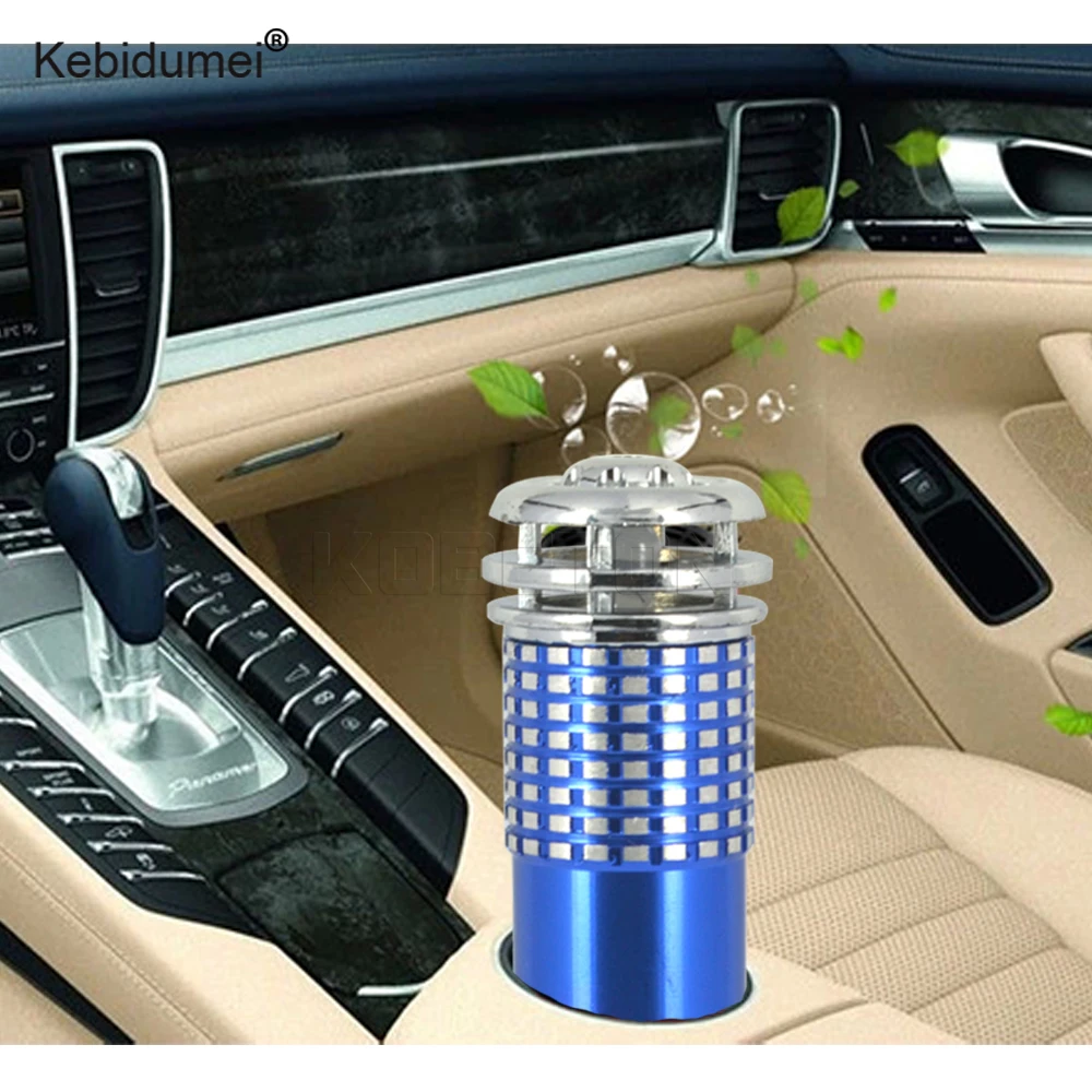 

kebidumei Vehicle Air Purifier DC12V Mini Auto Car Fresh Air Anion Ionic Purifier Oxygen Bar Ozone Ionizer Interior Accessories
