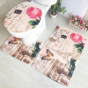 

3 Pieces Anti-slip Bathroom Carpet Microfiber Bath Mat Anti Slip Mat For Shower Floor Carpet For Toilet tapete banheiro felpudos