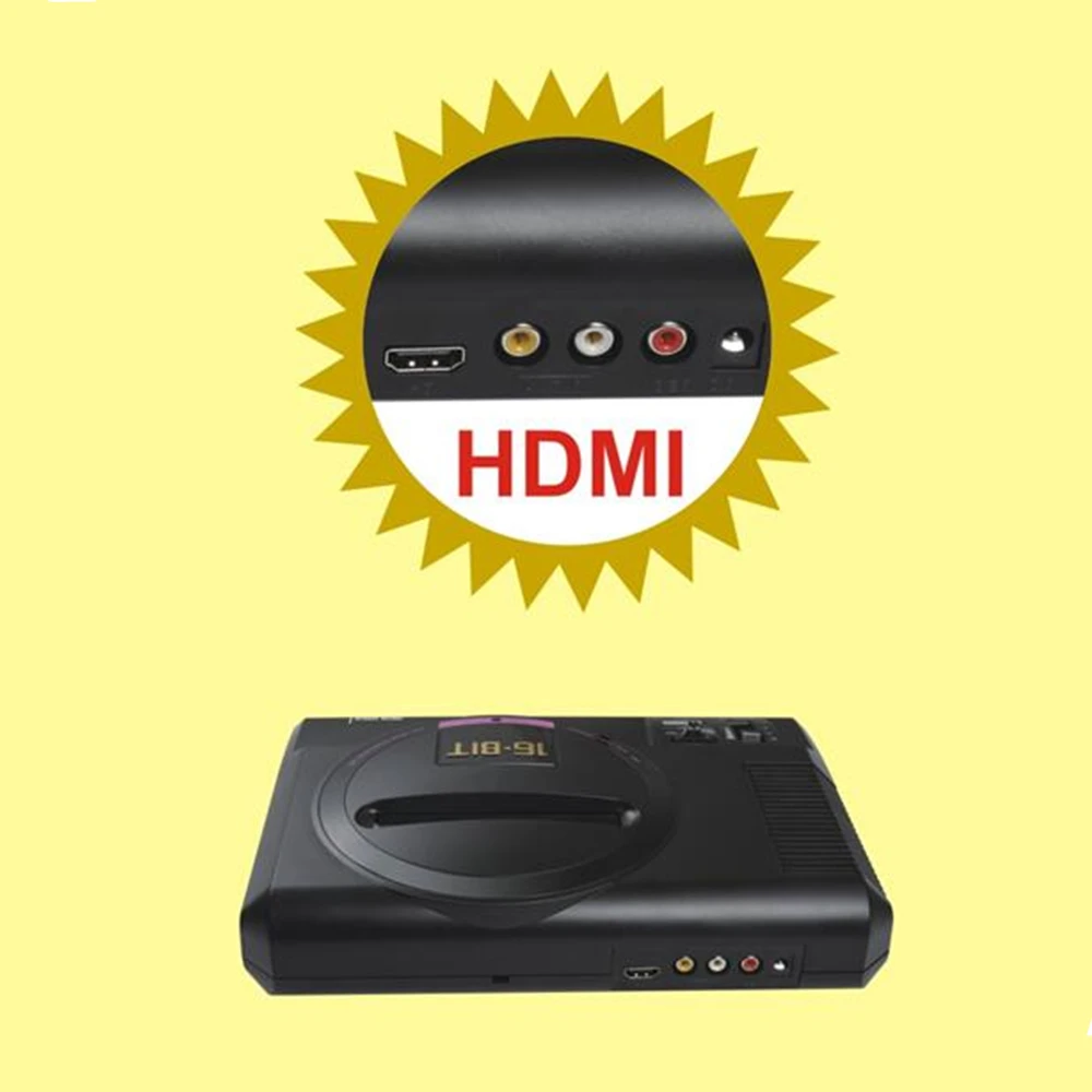 Ретроуд HD видео игровая консоль 100+ игры высокой четкости HDMI tv Out для SEGA MEGA Drive Simulator MD с беспроводным геймпадом