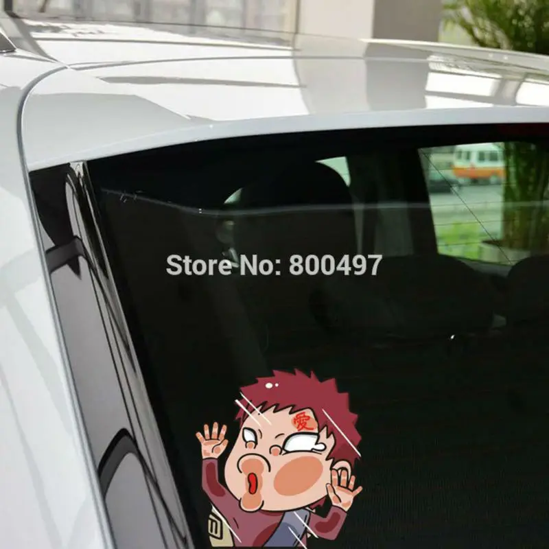 

Newest Car Styling Naruto Gaara Hitting the Glass Stickers Car Decal for Toyota Chevrolet Volkswagen Tesla Hyundai Kia Lada