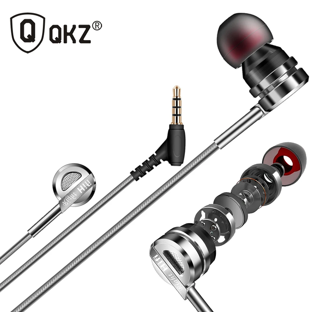 Наушники QKZ DM9 из цинкового сплава HiFi наушники вкладыши fone de ouvido гарнитура auriculares audifonos стерео Бас Металл DJ