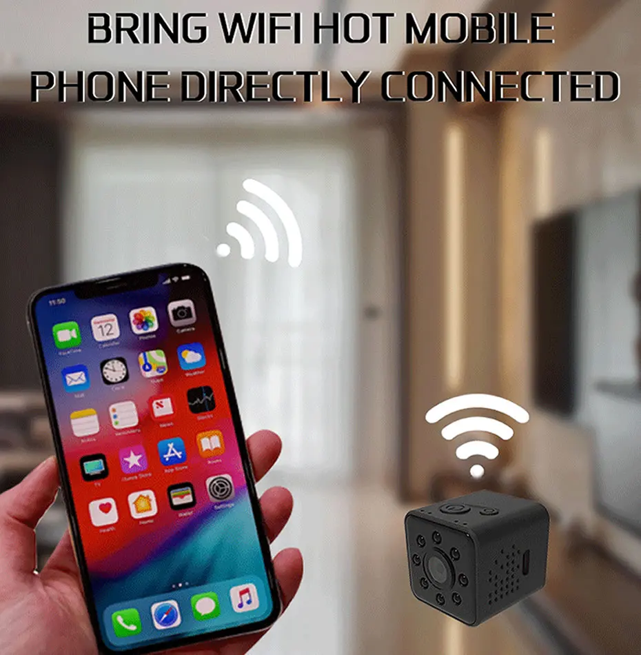 Мини wifi камера full HD 1080P ночного видения водонепроницаемый корпус CMOS датчик рекордер видеокамера микро секретный монитор безопасности