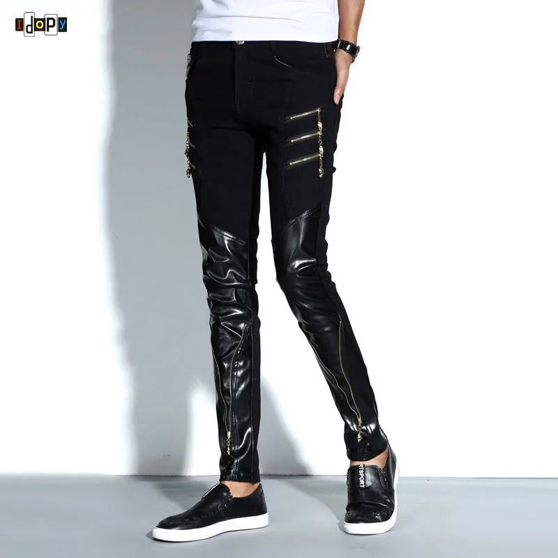 Aliexpress.com : Buy Fashion Men's Night Club DJ Pants Skinny Patchwork ...