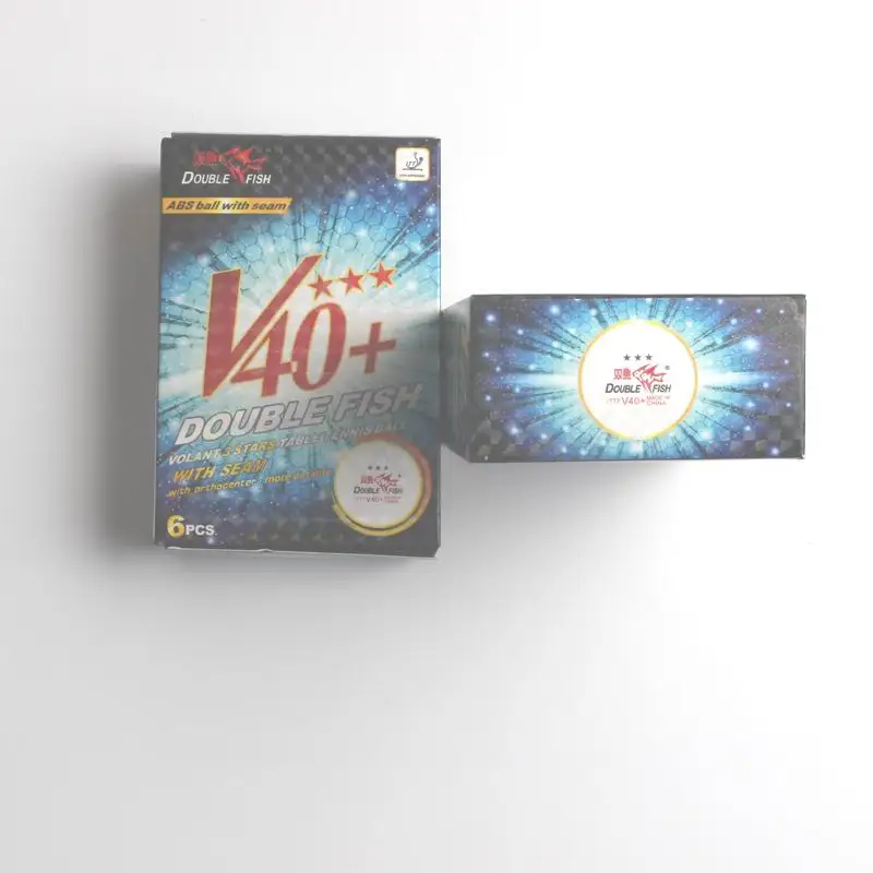 الأصلي + تنس الطاولة الكرة مزدوج السمك 3 نجوم v40 abs مادة البوليمر ل بينغ بونغ مضرب لعبة الجملة مجموع 12 كرات