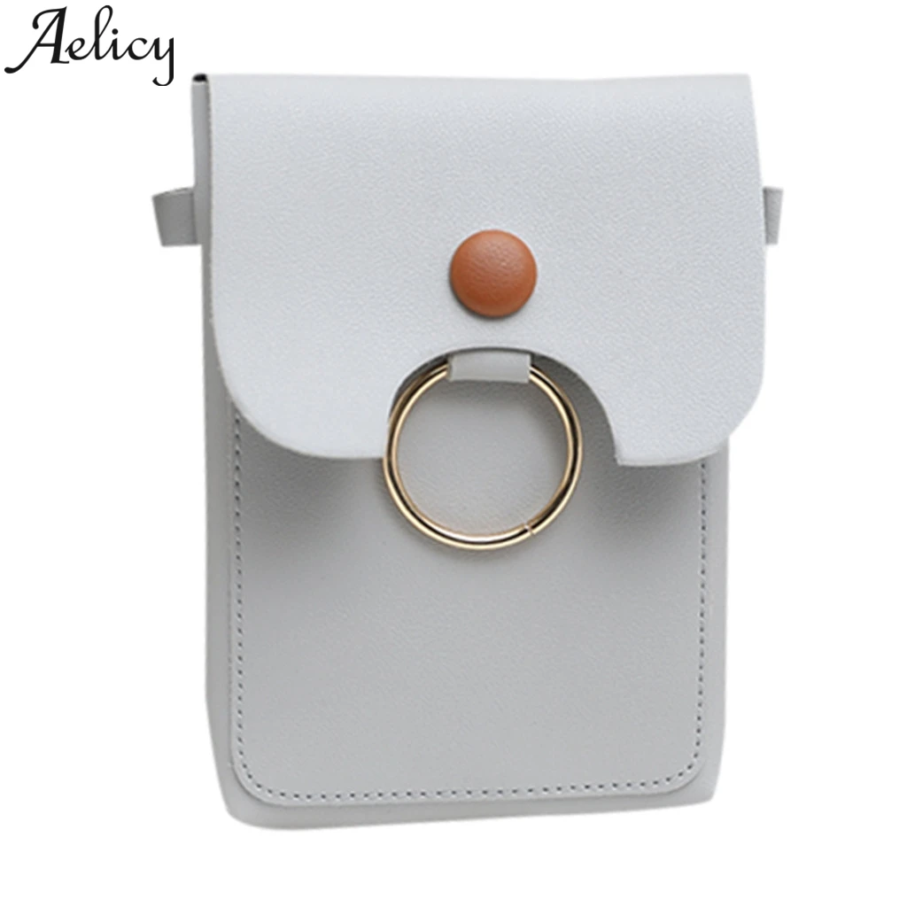 

Aelicy 2019 Fashion Solid Color Shoulder Bag Crossbody Messenger Bag Mobile Phone Bag Multi-Function Handbag Women Bags Designer