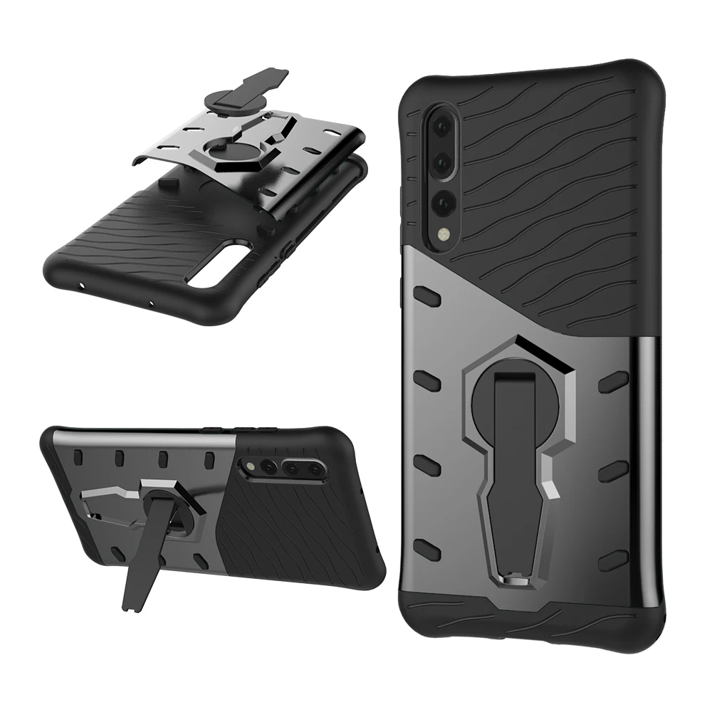 Hybrid case For Huawei P20 P20Pro Hard With stand Armor Silicon+PC