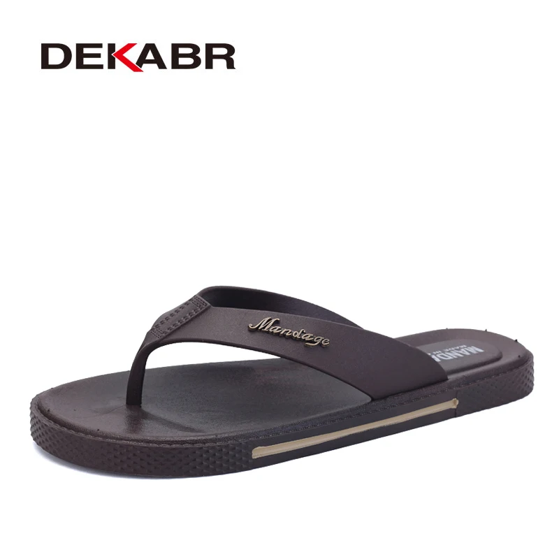 Dekabr Summer Men Flip Flops Male Slippers Casual Leather Shoes Fashion Beach Sandals Zapatos Hombre Size 39 45 huismerk kopen in de aanbieding Dekabr Summer Men Flip Flops Male Slippers Casual Leather Shoes Fashion Beach Sandals Zapatos Hombre Size 39 45 huismerk kopen in de aanbieding