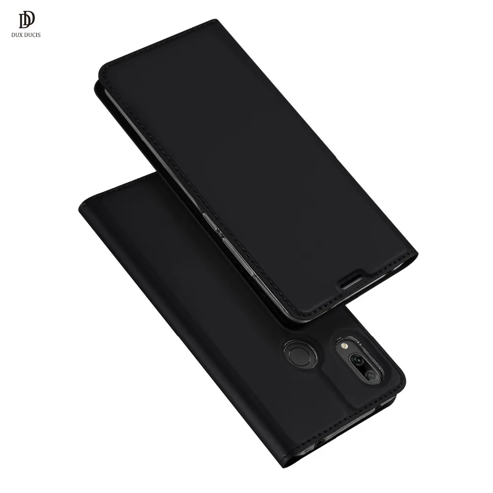 DUX DUCIS Leather Flip Case for HUAWEI Y7 2019 business Wallet phone Bags Cases on PRIME protective case | Мобильные телефоны и