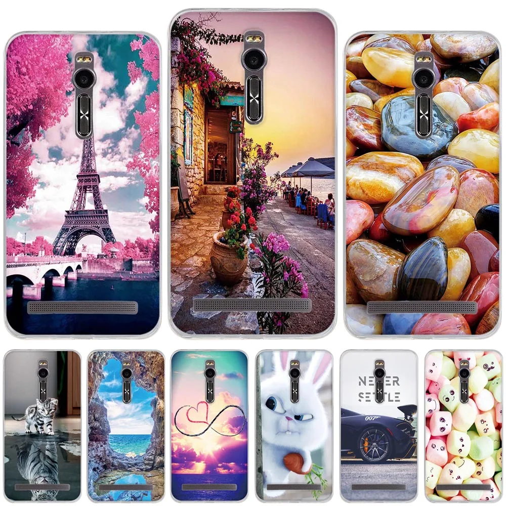 

for Asus ZenFone 2 ZE551ML 5.5" Soft TPU Flower Phone Case For ASUS Zenfone 2 Deluxe ZE551ML ZE550ML Z008D Z00AD Deluxe ZE551ML