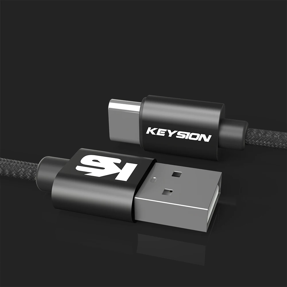 KEYSION USB نوع C كابل ل Xiaomi Redmi ملاحظة 7 mi9 سامسونج A50 A70 A30 A20 سريع شحن سلك USB-C كابل شاحن الهاتف المحمول