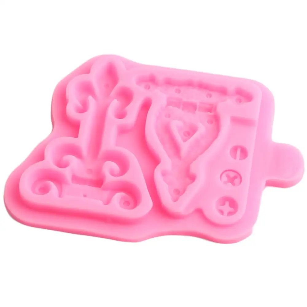 Vintage Hinge Screw Silicone Molds Cupcake Topper Fondant Mold DIY Party Cake Decorating Tools Candy Chocolate Gumpaste Moulds