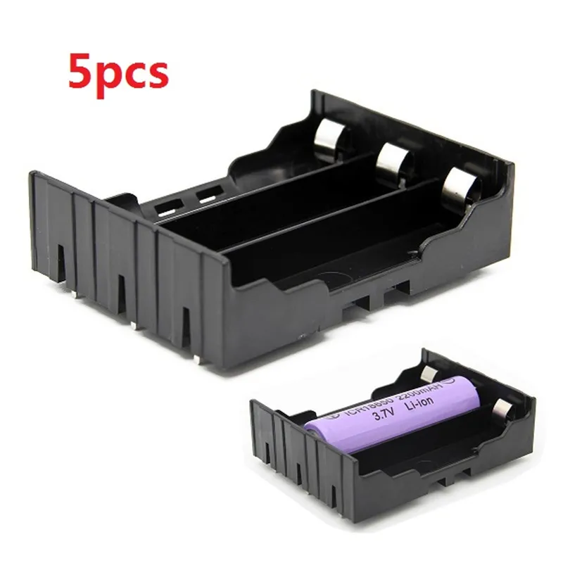 5Pcs/lot DIY 3-Slot 18650 Battery Holder Case With Pins 3.7V Li-ion Batteries Flashlight &amp Torch Portable Lighting Accessories |