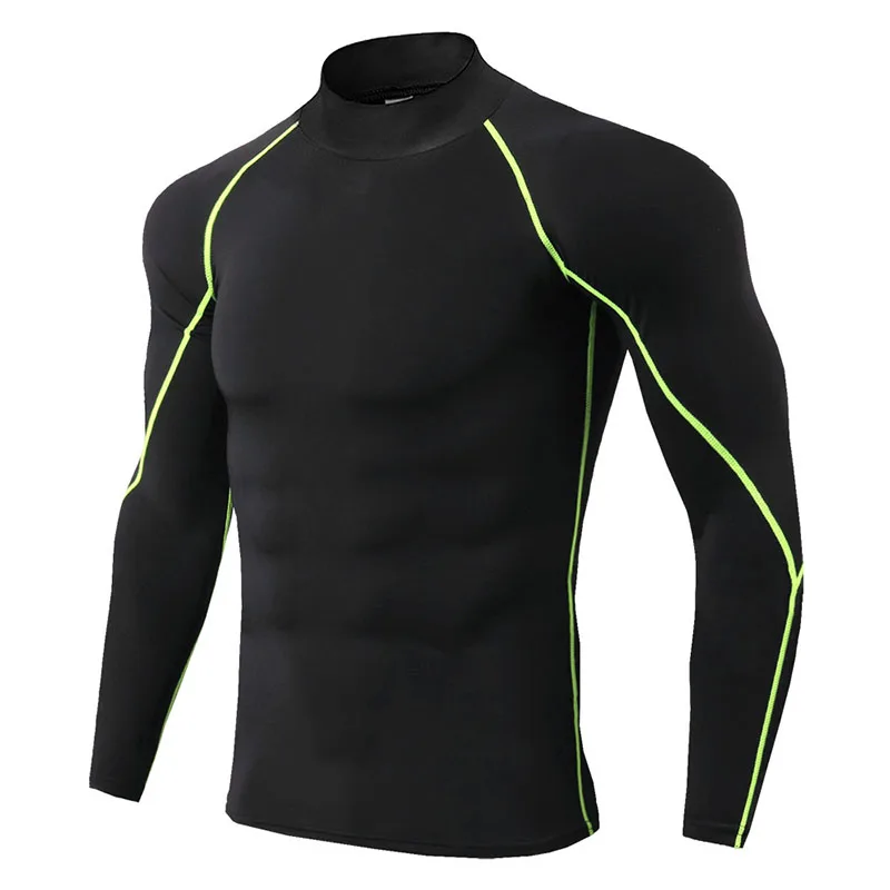 Koop Thermisch Ondergoed Voor Mannen Hoge Kraag Camiseta Termica Sport Thermo Shirt Snel Droog Gecomprimeerd Ondergoed Kleding Mannen Bielizna