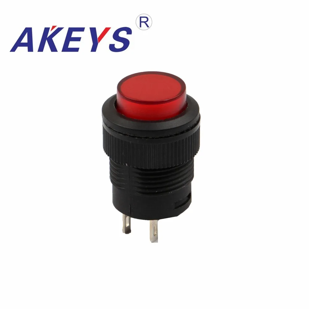 

3PCS R16-503 diameter 18mm 2/4Pin red self-locking plastic elevator button switch