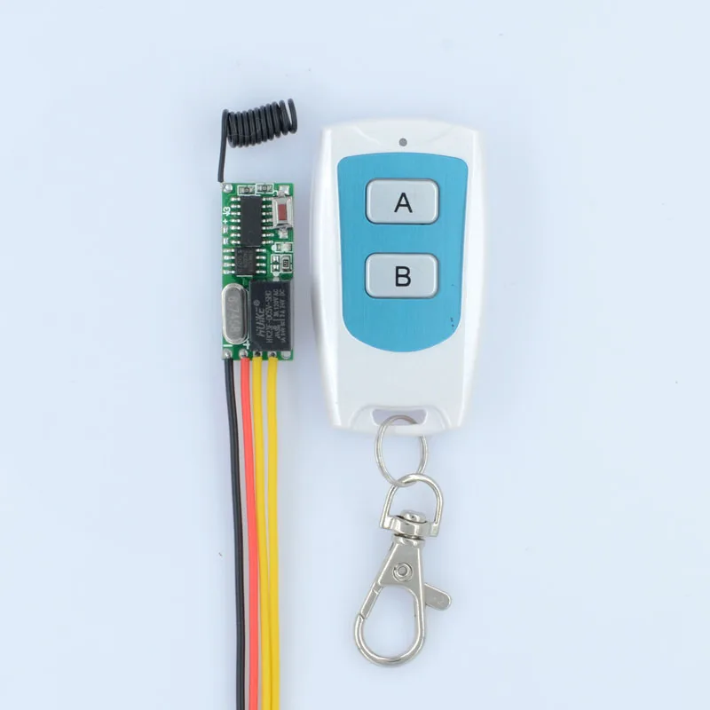 

New DC 5V 12V RF Wireless Radio Remote Control Switch System Remote Lighting Mini Receiver With White Transmitter 315Mhz 433Mhz