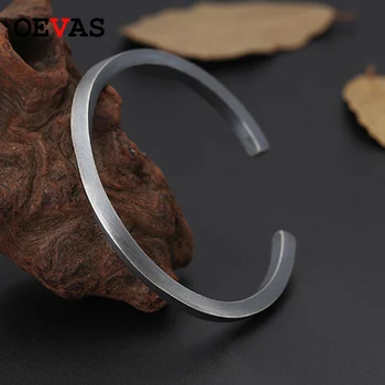 

Vintage Real Solid 925 Sterling Silver Mobius Cuff Bangles For Women Men Twisted Type Thai silver bracelets Fashion Jewelry