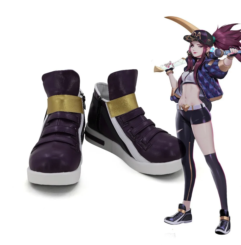 Популярная обувь для косплея LOL K/DA Akali ботинки KDA девочек взрослых женщин на