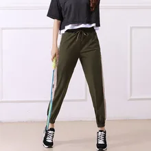 Новые спортивные штаны, женские спортивные тренировочные штаны, свободные штаны с высокой талией для бега, фитнеса