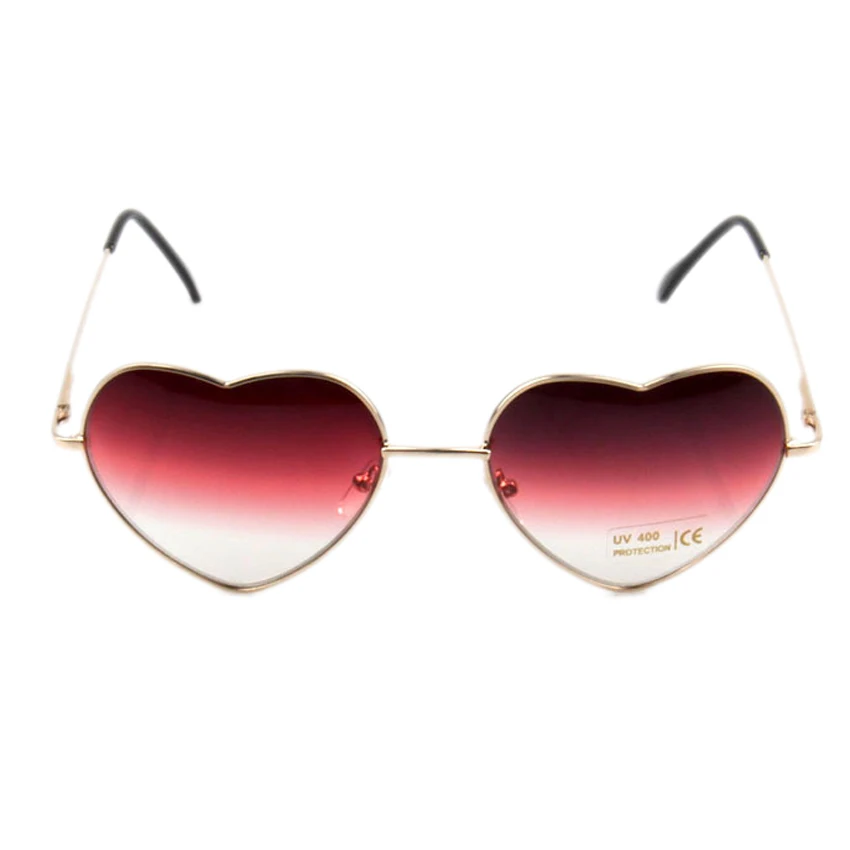 FOENIXSONG, солнцезащитные очки для женщин, стиль, с сердечками, оправа, зеркальные, негабаритные, солнцезащитные очки, бренд UV400, Oculos, Ретро стиль - Цвет линз: Sunglasses No 01