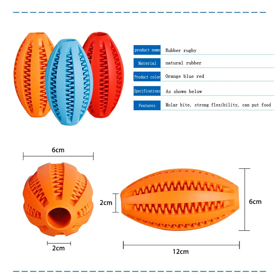 Резиновые регби футбольные игрушки для собак нетоксичные устойчивые к укусам игрушки мяч смешной интерактивный эластичность чистки зубов мяч