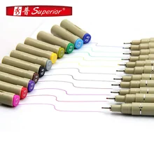 Улучшенный 12 цветов эскиз маркеры комиксов Ручка Тонкая линия рисунок, графика искусство маркер ручка для рисования Манга Аниме художественные принадлежности