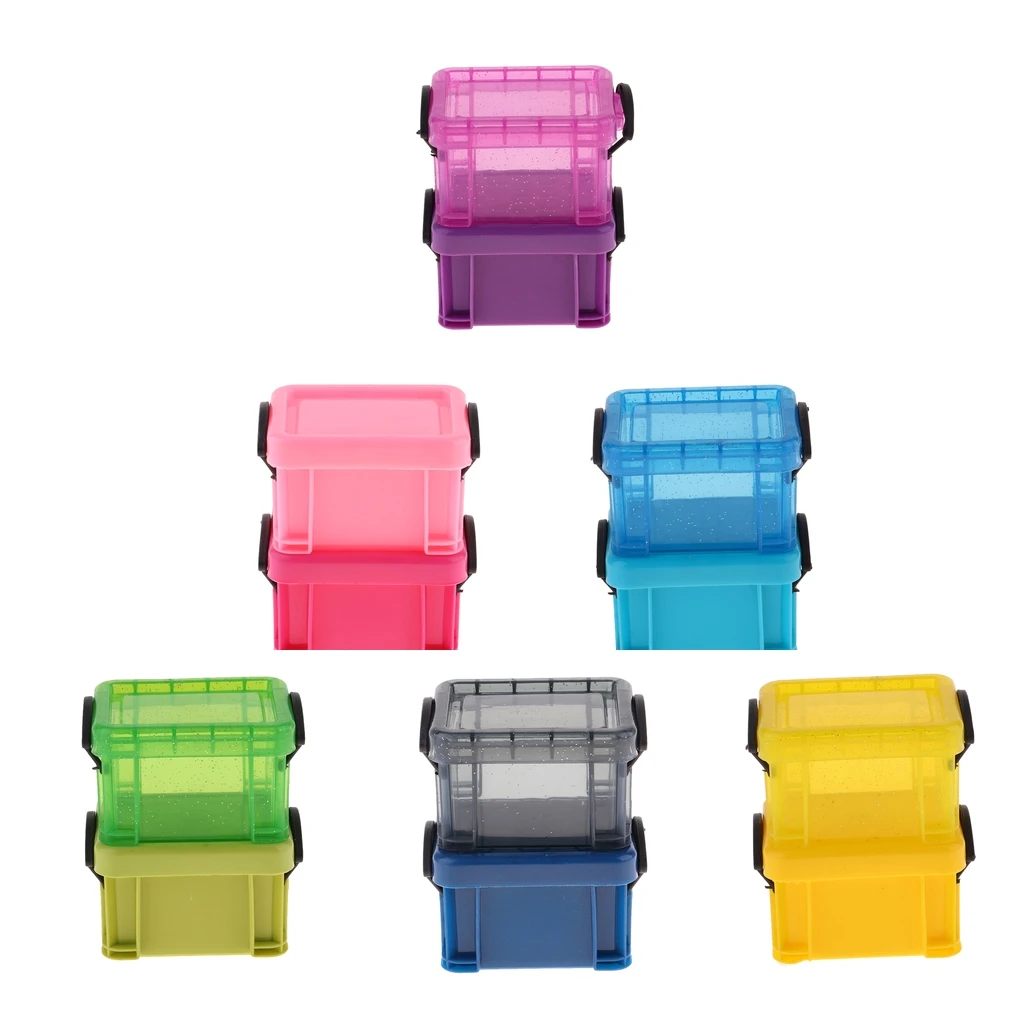 1/6 Candy Color Storage Case for 1/6 Dolls House Furniture Doll Decoration Accessory Kids Pretend Play Toys