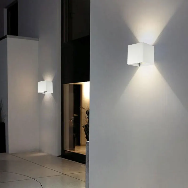 Outdoor LED Wall Light Waterproof Porch Wall Lamp 10W 90-260V Adjustable Sconce Lamp Up and Down For Corridor Garden Lighting